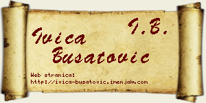 Ivica Bušatović vizit kartica
